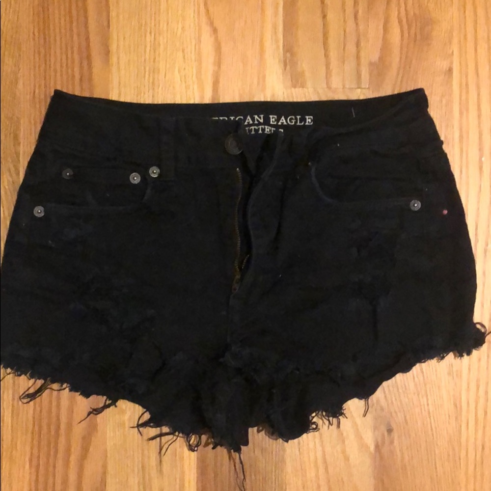 American eagle Black high waisted shorts